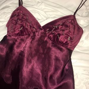 secret treasures burgundy silk top